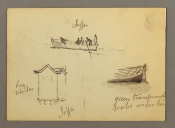 Kresba, Dvanáct figurálních skic, Joffa, Palestina, 1868