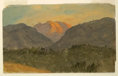 Kresba, Untesberg u Berchtesgadenu, Bavorsko, 1868