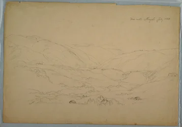 Kresba, Údolí u Ibagué, Kolumbie, červenec 1853