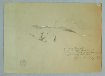 Kresba, Údolí a zasněžené hřebeny, Riobamba, Ekvádor, 13. července 1857