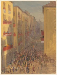 Kresba, Pohled na Bejrút (), 1869