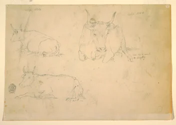Kresba, Pohledy na krčící se dobytek, září 1844