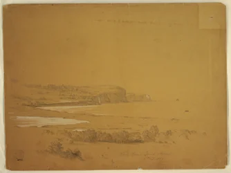 Kresba, Velrybí zátoka, ostrov Grand Manan, Kanada, září 1851