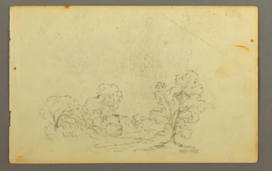 Kresba, Zalesněná krajina, pravděpodobně 1845