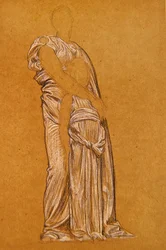 Study for the Dance (černobílá křída na papíře)