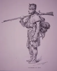 Francouzsko-kanadský lovec kožešin Coureur du Bois