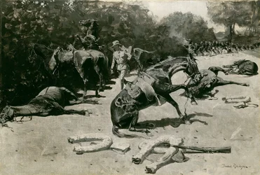 Jak koně zemřeli za svou zemi v Santiagu, 1899.