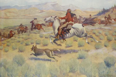 Hunting on the Prairie, od Colliers Weekly, pub.1904