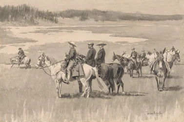 On the Head-Waters--Burgess Finding Ford, ca. 1893.
