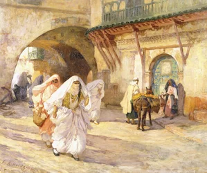 Arabské ženy v ulici,