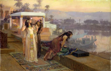 Kleopatra (69-30 př. n. l.) na terasách ve Philae, 1896