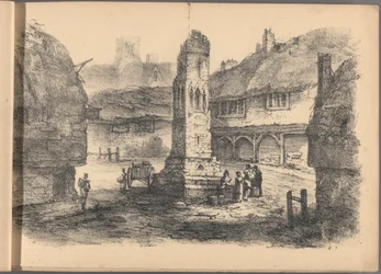 Jedna ze série šedesáti náčrtů chalup. Londýn, 1825.
