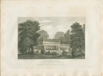 Trentham Hall: rytina, nd [c 1830] (tisk)