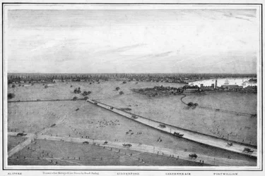 Panorama Kalkaty, Indie, c1840