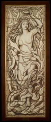 Oheň, ze série The Four Elements, kolem 1888-89 (pero a inkoust s přemývanou tužkou na papíře)