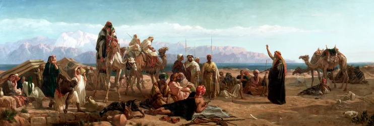 „Časné ráno v poušti Shur“, 1860
