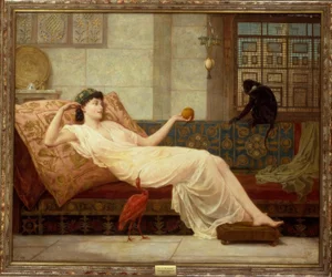 Frederick Goodall, Dolce far niente, malba, 1889