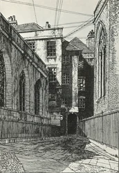 Jižní strana haly v Cliffords Inn v City of London, c1903, 1934.
