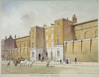 Pohled na věznici Whitecross Street pro dlužníky, Londýn, c1840