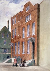 Pohled na kancelář generálního vikáře, Bell Yard, Knightrider Street, City of London, 1841.