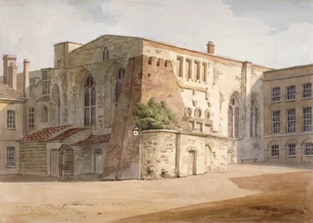 Vnější pohled na Malovanou komoru, Westminsterský palác, Londýn, c1805