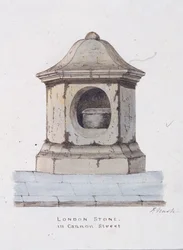 London Stone, Cannon Street, Londýn, c1816