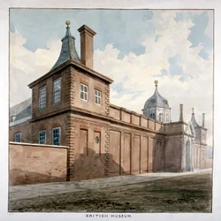 Pohled na Britské muzeum, Bloomsbury, Londýn, c1807