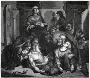 Pohřeb Harolda ve Waltham Abbey, 1847