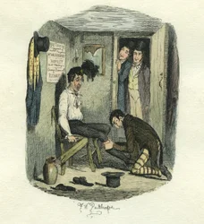 The Flaying of Hamlet, Great Expectations, c.1885 (ručně kolorovaný lept)