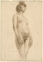 Stojící nahá žena, 1885.