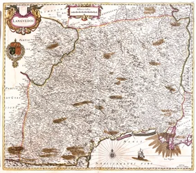 Mapa Languedocu (Francie) (lept