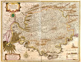 Mapa Provence (Francie) (lept