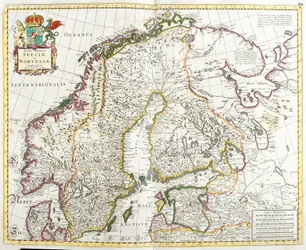 Mapa Švédska a Norska (lept