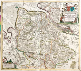 Mapa vévody z Brém a Verdenu (Německo) (lept