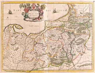 Mapa Pruského království (Německo) (lept