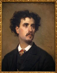 Portrét malíře Mariano Fortuny y Marsal (1838-1874). Obraz Federica de Madrazo (1815-1894), olej na plátně