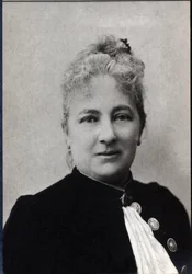 Portrét Juliette Adamové (1836-1936), francouzské spisovatelky a feministky.