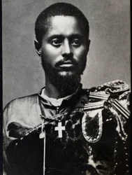 Portrét Ras Makonnen (1852-1906), generál a guvernér provincie Harar v Etiopii.
