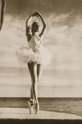 Rosella Hightowerová v Labutím jezeře, z Grand Ballet de Monte-Carlo, 1949 (fotogravura)
