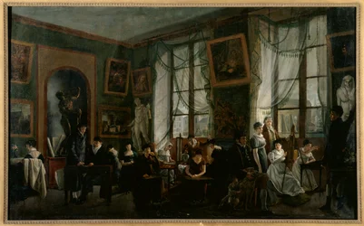 Třída kreslení pro ženy, kolem roku 1810, kolem roku 1810 (olej na plátně)