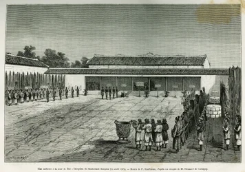 Slyšení u soudu v Hue (Vietnam), recepce francouzského velvyslanectví, 14.