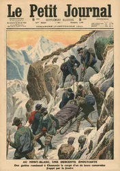 Pohyblivý sestup po Mont Blancu, ilustrace z 
