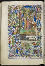 Přidejte Ms 18850 f.221v, Hours of the Passion [Chvála]. Zrada Krista, z Book of Hours (The Bedford Hours) c.1410-30 (inkoust, barva a zlato na pergamenu)