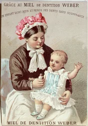 Reklama na gel na zuby Weber, cca 1880-90