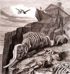 Vedenpaisumuksen jälkeen (Raamattu). 1866 (kaiverrus)