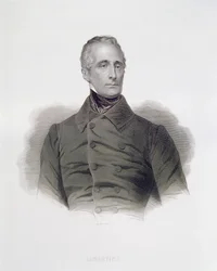 Alphonse de Lamartine, rytý Pierre Pelee (1801-71)