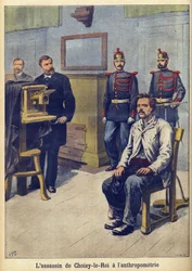 Antropometrie - Alphonse Bertillon (1853-1914) ilustrace z 