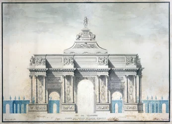 Arc de Triomphe, c.1810 (wc s perem a inkoustem na papíře)