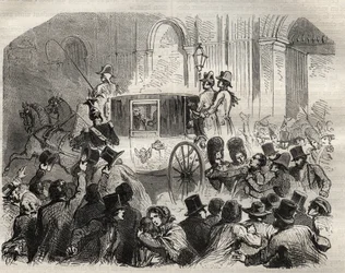 Zatčení Louise Alibauda po jeho pokusu o atentát na Ludvíka Filipa I. (1773-1850), krále Francouzů, 25. června.