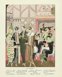 Aux Accacias .., z knihy Art-Gout-beaute, vyd. 1924 (pochoir Print)